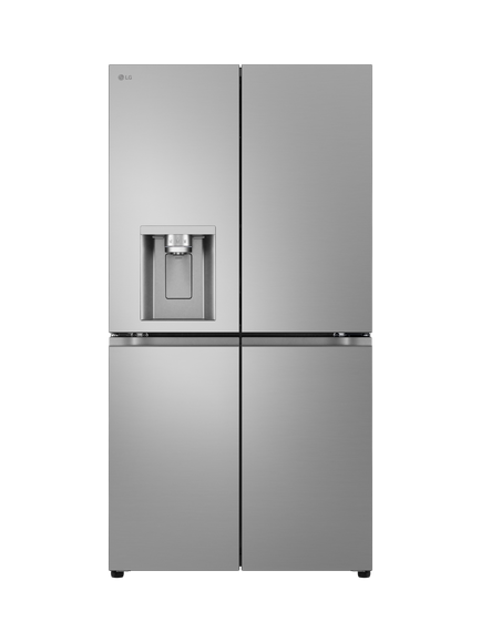 LG GML960PYFE Freestanding 60/40 Plumbed American Fridge Freezer, Prime Silver, Prime Silver