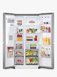 LG GSLV71PZTD Freestanding 60/40 American Non-Plumbled Fridge Freezer, Shiny Steel