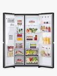 LG GSLV71MCTD Freestanding 60/40 American Fridge Freezer, Matte Black