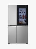 LG InstaView GSVV80PYLL AM Freestanding 60/40 American Fridge Freezer, Prime Silver