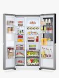 LG InstaView GSVV80PYLL AM Freestanding 60/40 American Fridge Freezer, Prime Silver