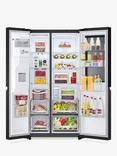 LG InstaView GSGV81EPLD Freestanding 60/40 Non-Plumbed American Fridge Freezer, Black