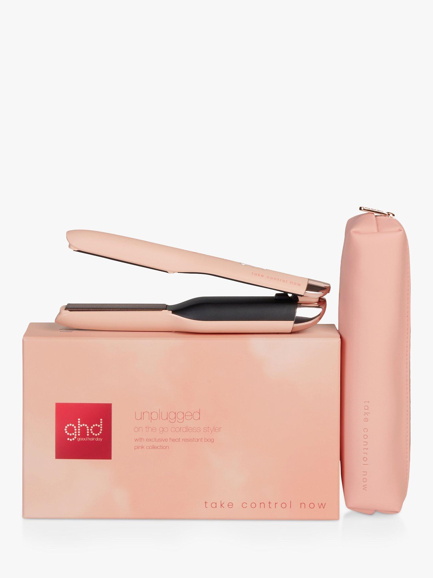 ghd Unplugged Take Control Now On The Go Cordless Hair Styler, Light Pink Peach