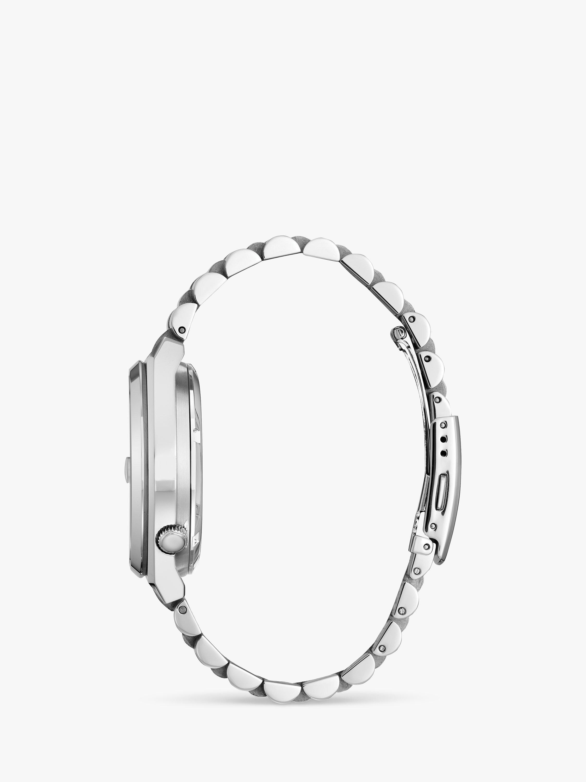Citizen TSUYOSA Unisex Automatic Sunray Dial Bracelet Strap Watch, Silver/Yellow NJ0150-56Z