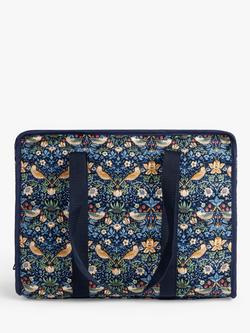 John Lewis William Morris Strawberry Thief Craft Bag, Navy - view 2, Blue