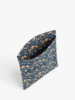 John Lewis William Morris Strawberry Thief Craft Storage Pouch, Navy - view 2, Blue