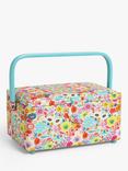 John Lewis Little Scattered Medium Rectangular Sewing Basket, Multi