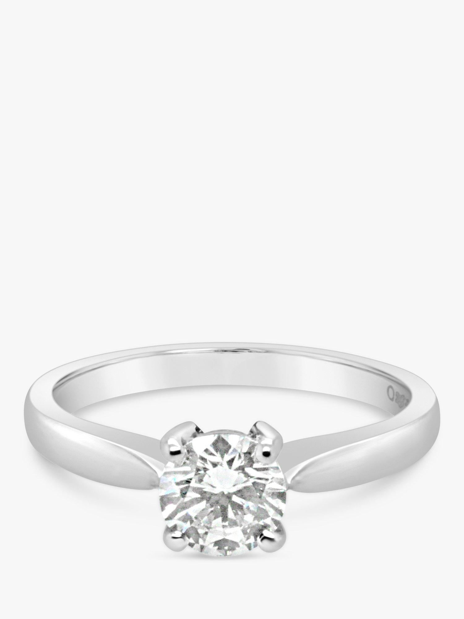 Product image 1 of 5, which shows Milton & Humble Jewellery Pre-Loved Platinum Solitaire Round Diamond Ring