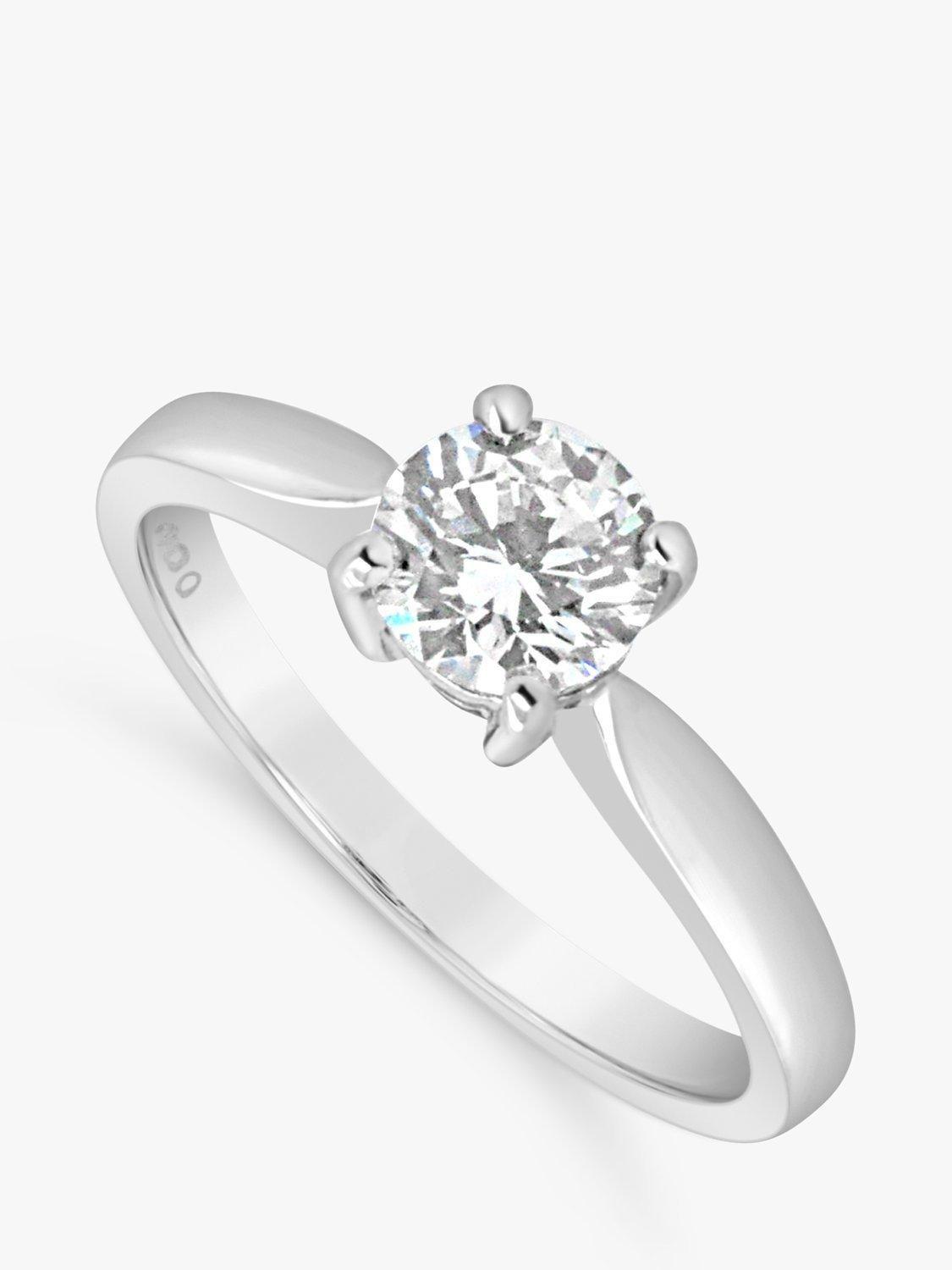 Product image 2 of 5, which shows Milton & Humble Jewellery Pre-Loved Platinum Solitaire Round Diamond Ring