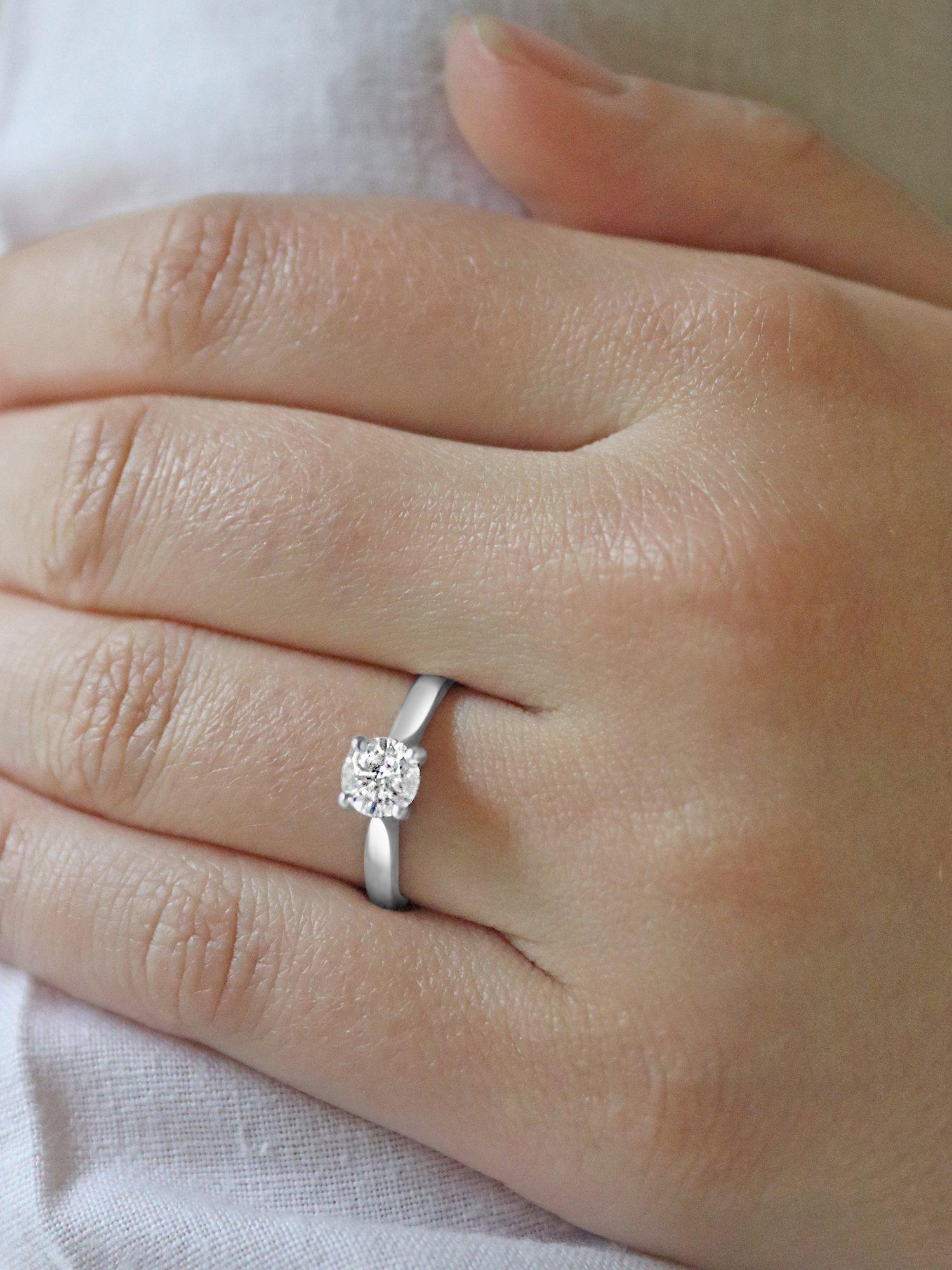 Product image 5 of 5, which shows Milton & Humble Jewellery Pre-Loved Platinum Solitaire Round Diamond Ring