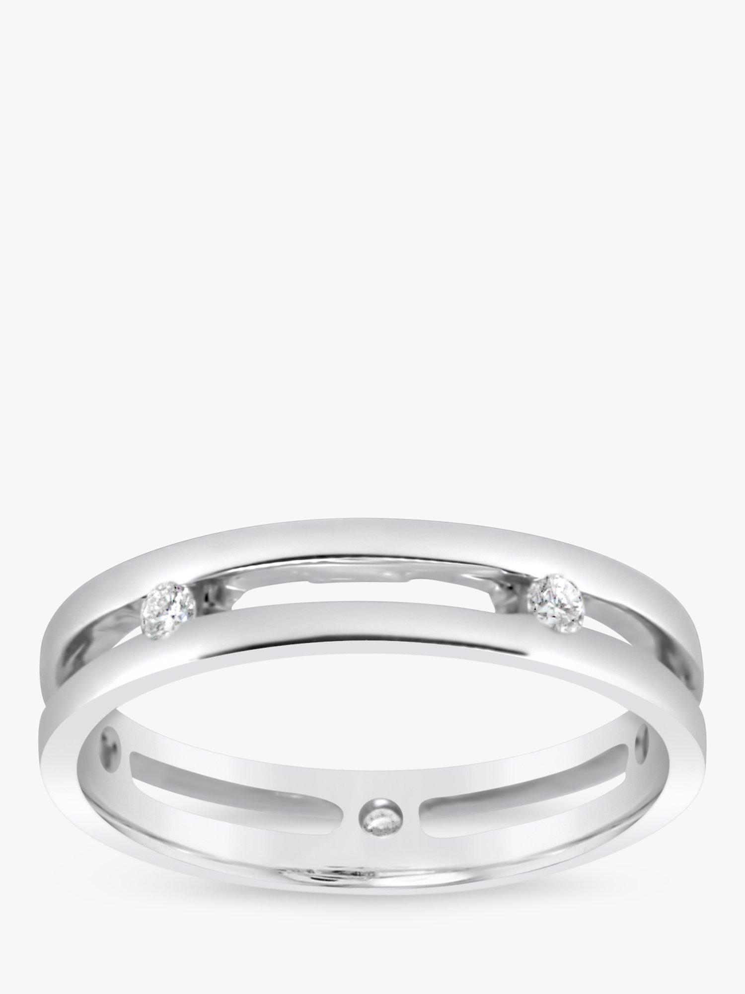 Product image 1 of 4, which shows Milton & Humble Jewellery Pre-Loved Platinum Diamond Centre Band Ring, Dated 2002