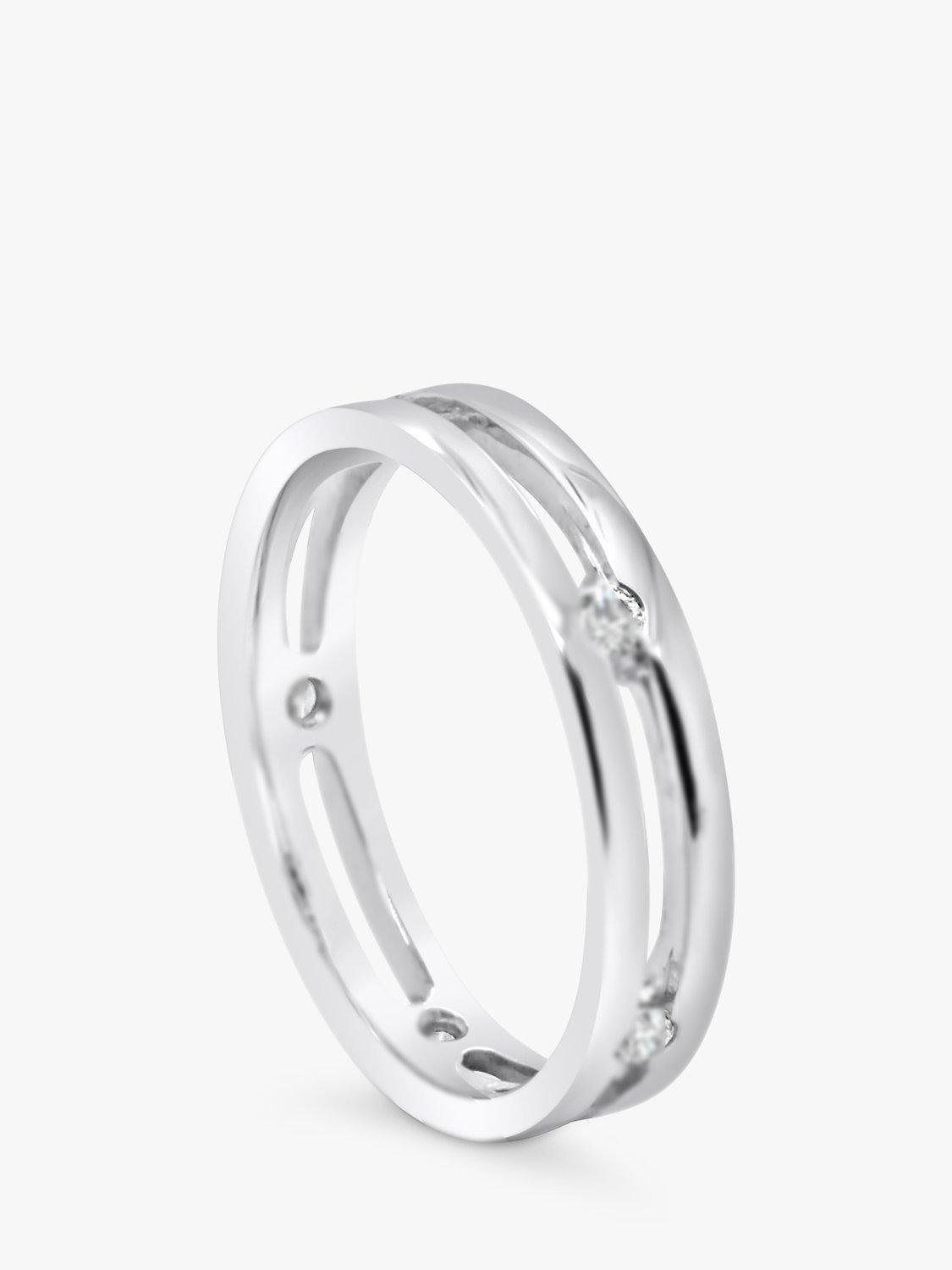 Product image 2 of 4, which shows Milton & Humble Jewellery Pre-Loved Platinum Diamond Centre Band Ring, Dated 2002