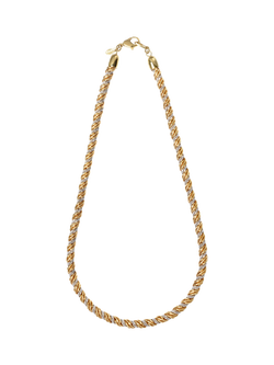 Eclectica Pre-Loved Monet 22ct Gold and Rhodium Plated Chain Necklace, Dated Circa 1980s, Gold/Silver