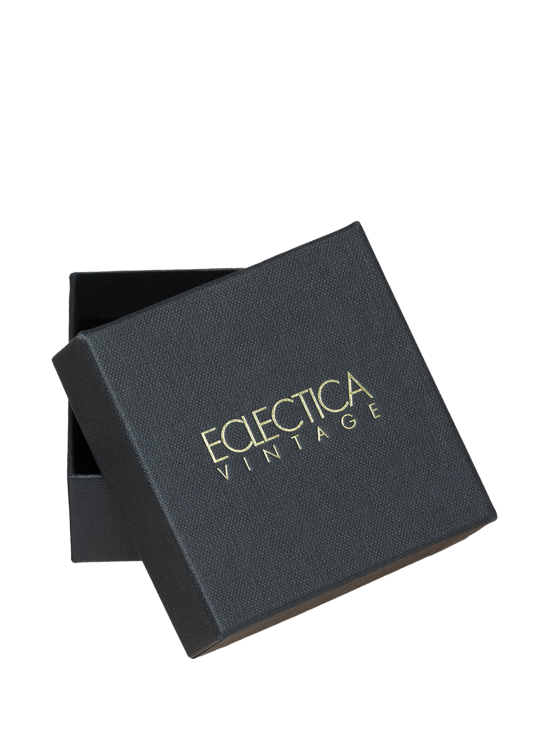 Product image 3 of 3, which shows Eclectica Pre-Loved Cabouchon Gold Plated Hematite Star of Vergina Stud Earrings, Gold