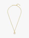 Estella Bartlett Pearl Wrap Pendant Rope Necklace, Gold