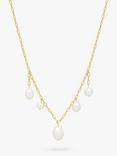 Estella Bartlett Pearl Drop Necklace, Gold