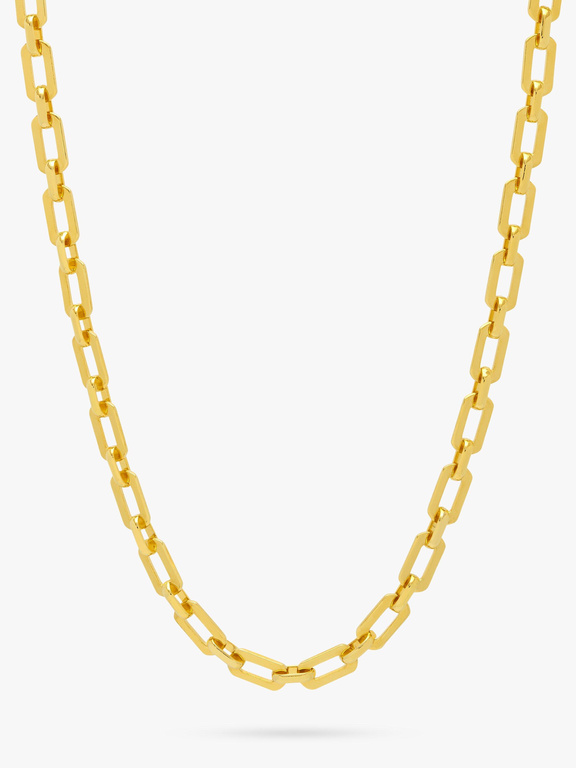 Estella Bartlett Square Link T-Bar Necklace, Gold