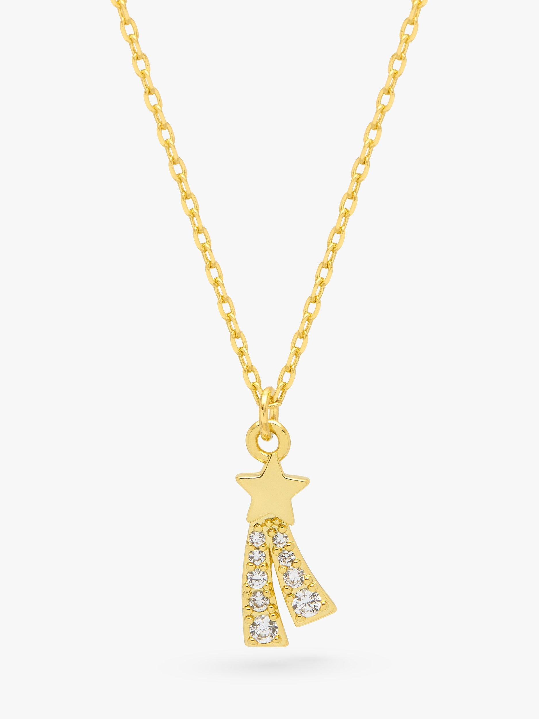 Estella Bartlett Lucky Shooting Star Pendant Necklace, Gold