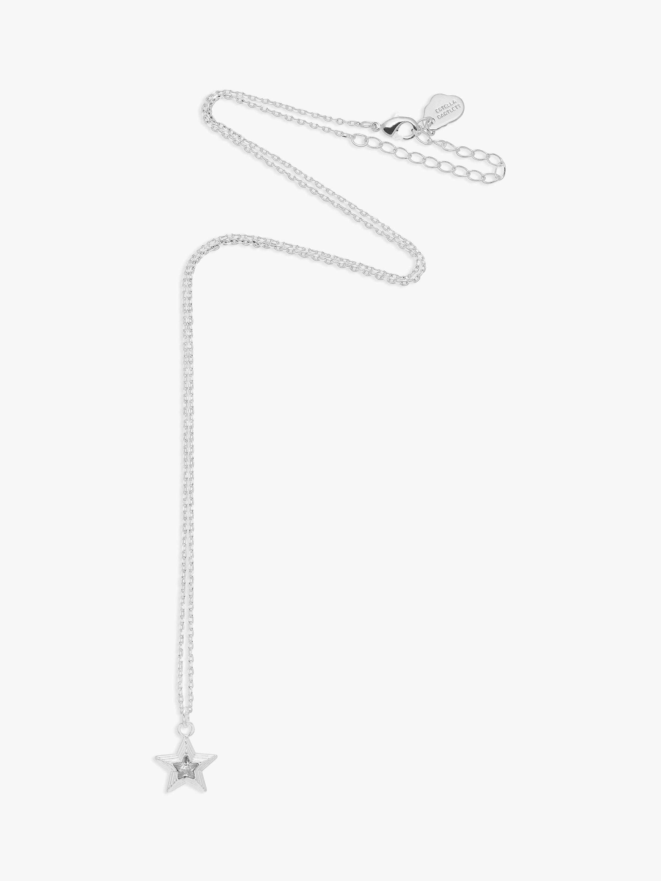 Product image 3 of 4, which shows Estella Bartlett Cubic Zirconia Star Pendant Necklace, Silver