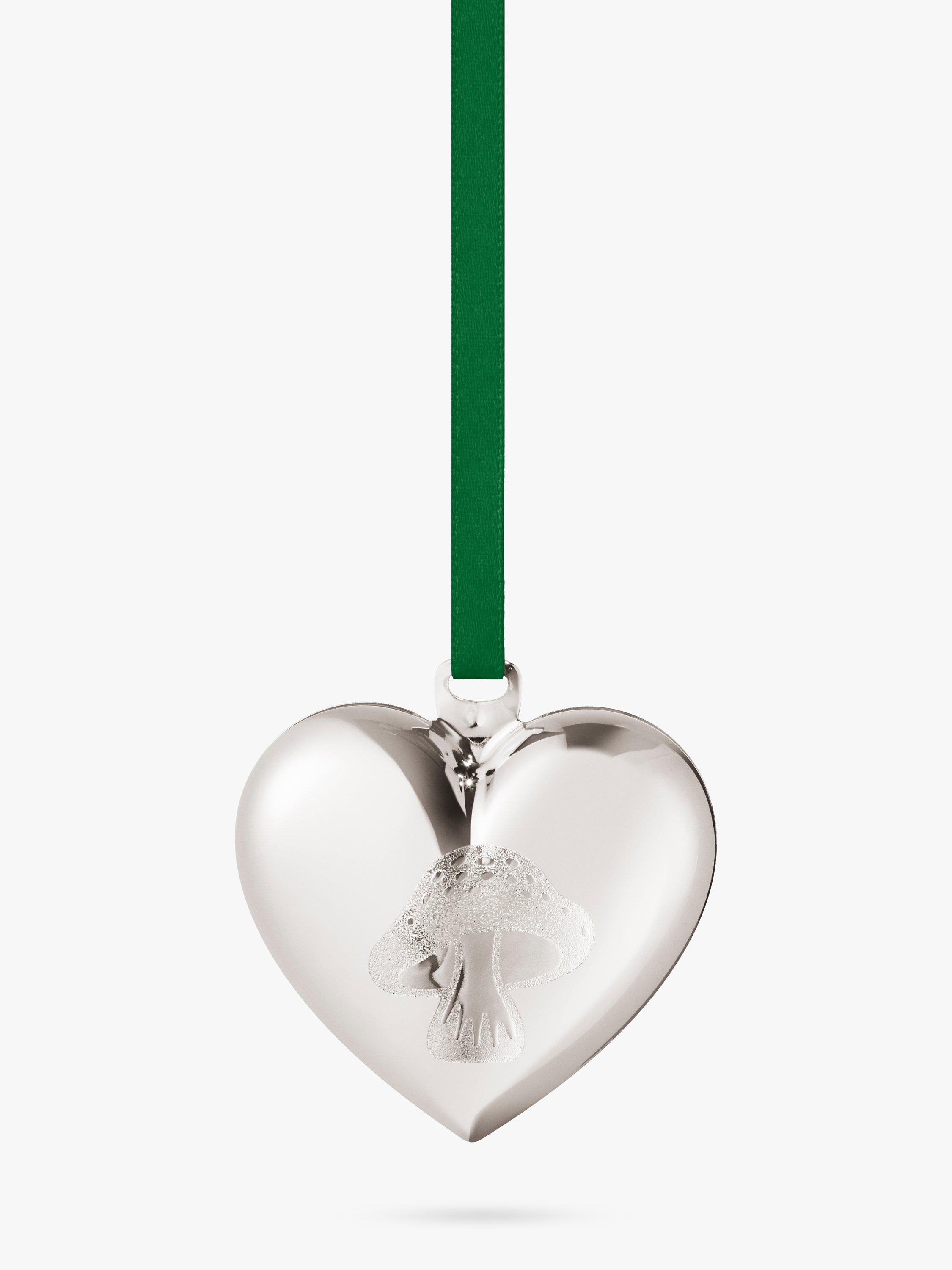 Georg Jensen Christmas Collectibles 2023 Heart Tree Decoration, Palladium