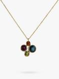 E.W Adams Four Stone Pendant Necklace, Gold