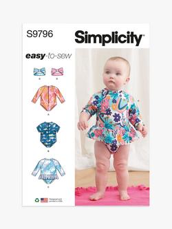 Simplicity Babies' Swimsuits Sewing Pattern, S9796, Multi