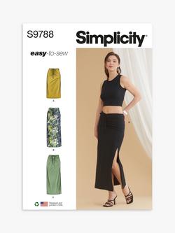Simplicity Misses' Skirt in Two Lengths Sewing Pattern, S9788, Multi