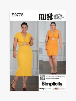Simplicity Mimi G Misses' Knit Dress Sewing Pattern, S9778, K5