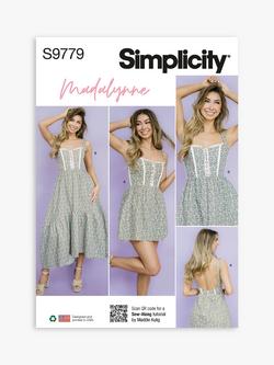 Simplicity Misses' Corset Dress Sewing Pattern, S9779, K5