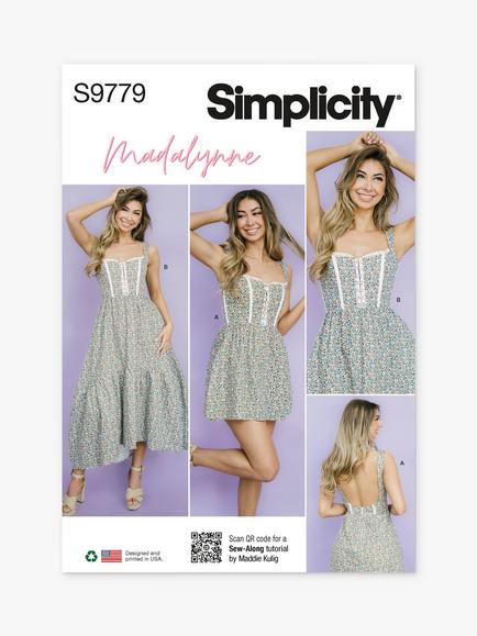 Simplicity Misses' Corset Dress Sewing Pattern, S9779, Y5
