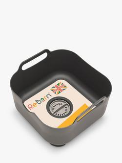 ReBorn Recycled Plastic Washing Up Bowl, 9L, Grey