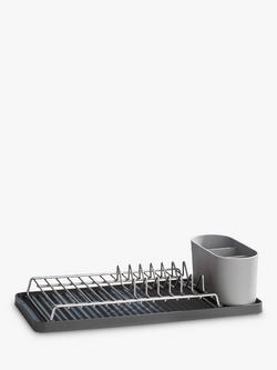 ReBorn Recycled Plastic Compact Dish Rack, Grey