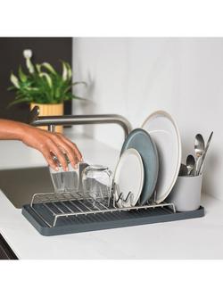 ReBorn Recycled Plastic Compact Dish Rack - view 2, Grey