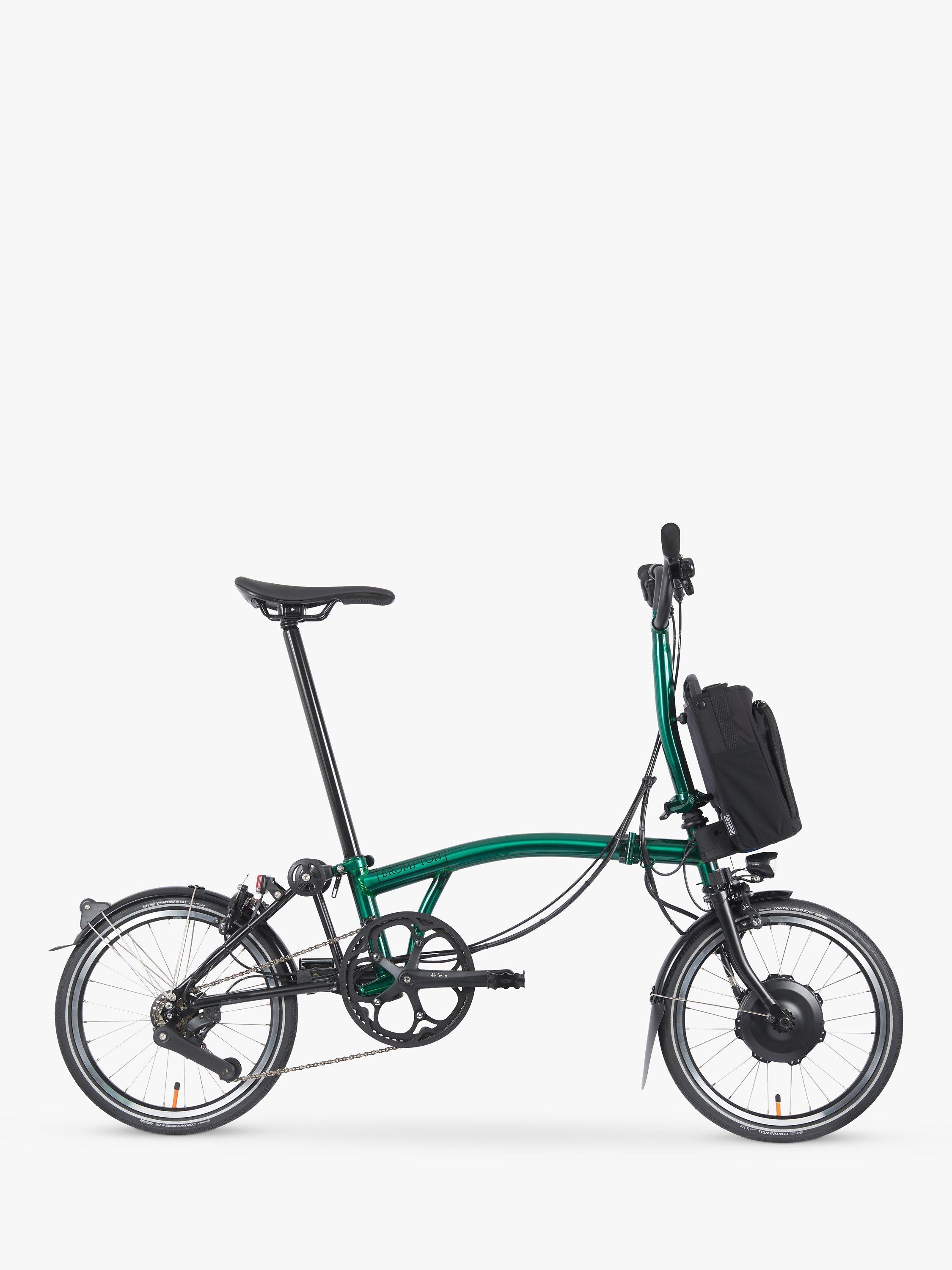 Brompton Electric P Line Urban Mid Handlebar Folding Bike Emerald Lacquer