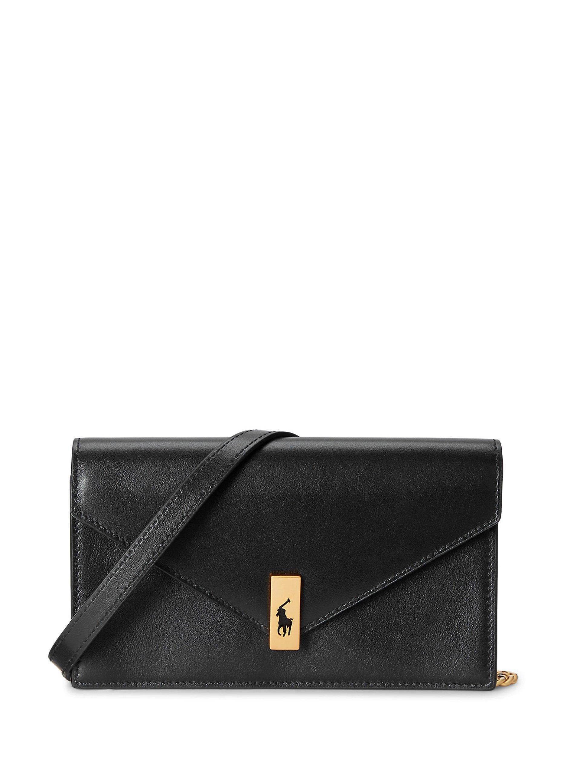 Polo Ralph Lauren ID Leather Cross Body Bag, Black