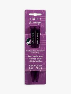 VENT for Change Recycled Ballpoint Pens, Pack of 2, Purple