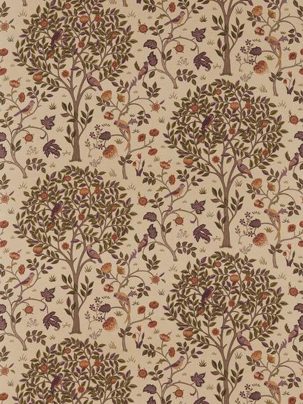 Morris & Co. Kelmscott Manor Furnishing Fabric, Mulberry/Russet