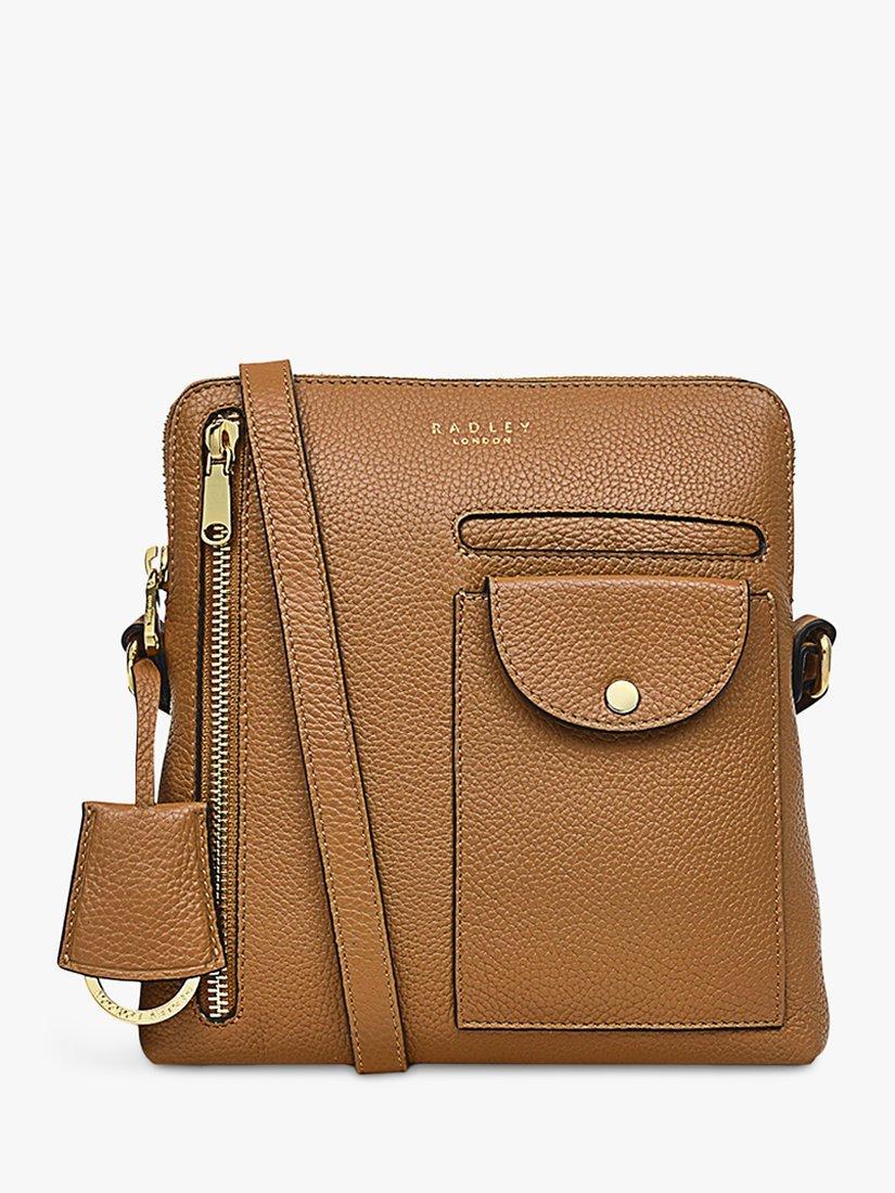 Radley Ridge Park Small Zip Top Cross Body Bag, Caramel