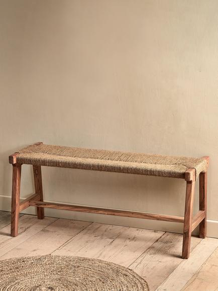 Nkuku Amhara Acacia Bench, Natural, Natural
