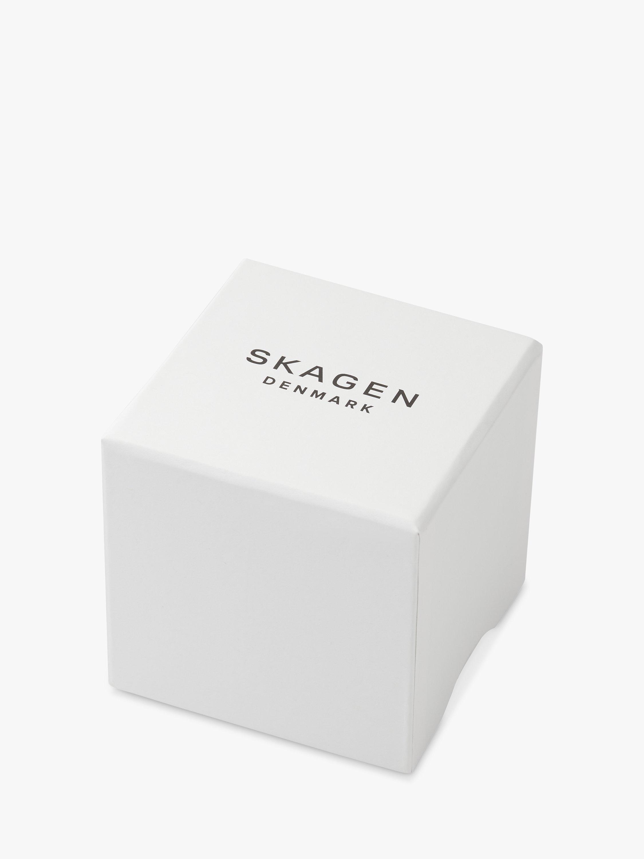 Product image 6 of 6, which shows Skagen SKW3103 Women's Kuppel Lille Leather Strap Watch, Brown