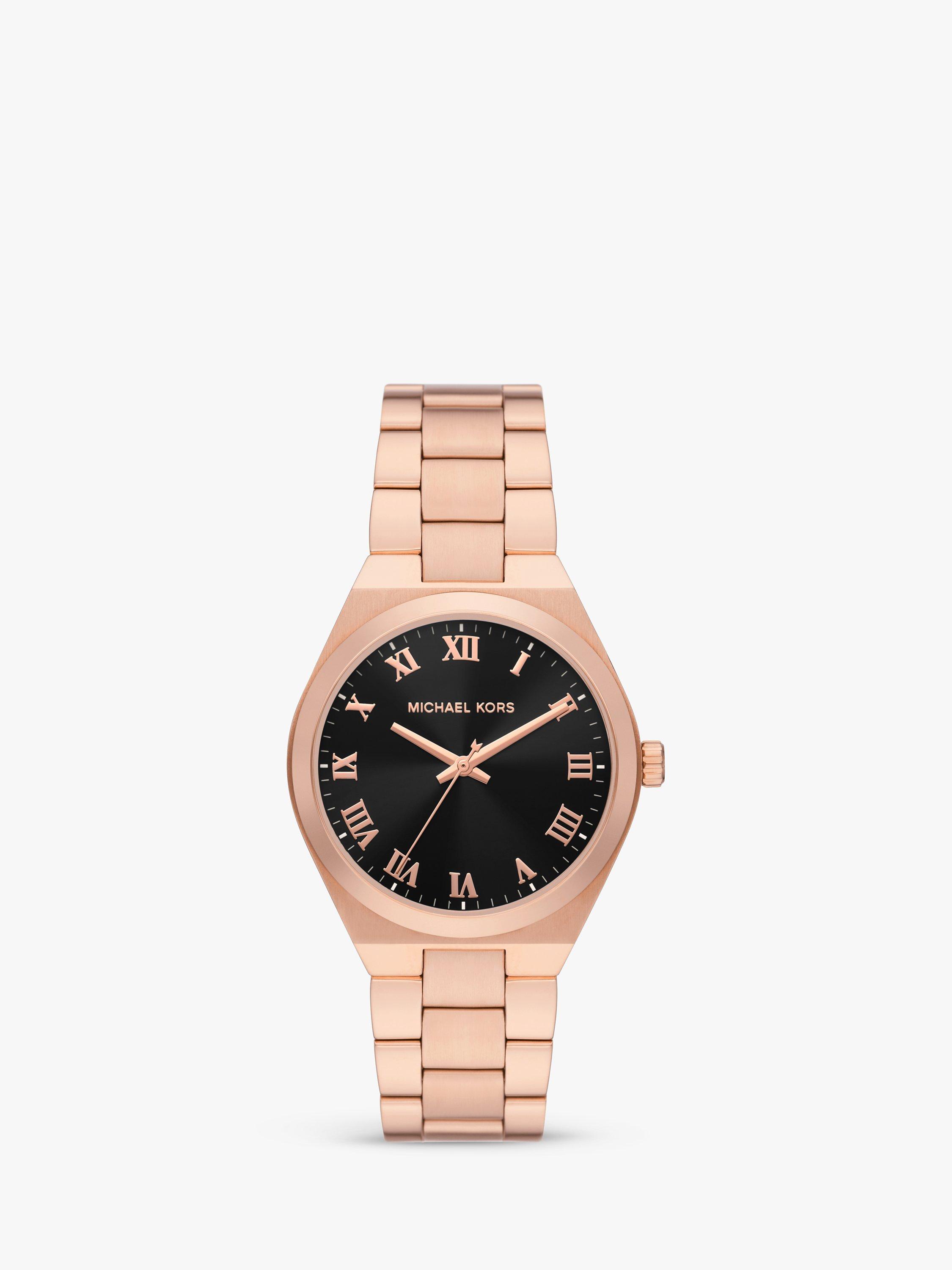Michael Kors Lennox Sunray Dial Bracelet Strap Watch, Rose Gold