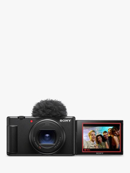 Sony ZV-1 II Hybrid Travel Camera with 18-50mm Wide Angle Zoom Lens, 2.7x Optical Zoom, 4K Ultra HD, 20.1MP, Wi-Fi, Bluetooth, 3” Vari-Angle Touch Screen, Black, Black