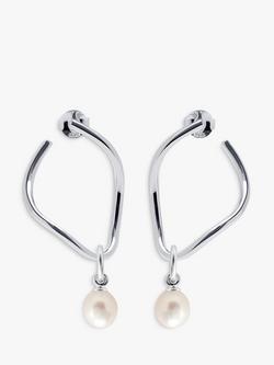 Recognised Freedom Pearl Earrings, Silver
