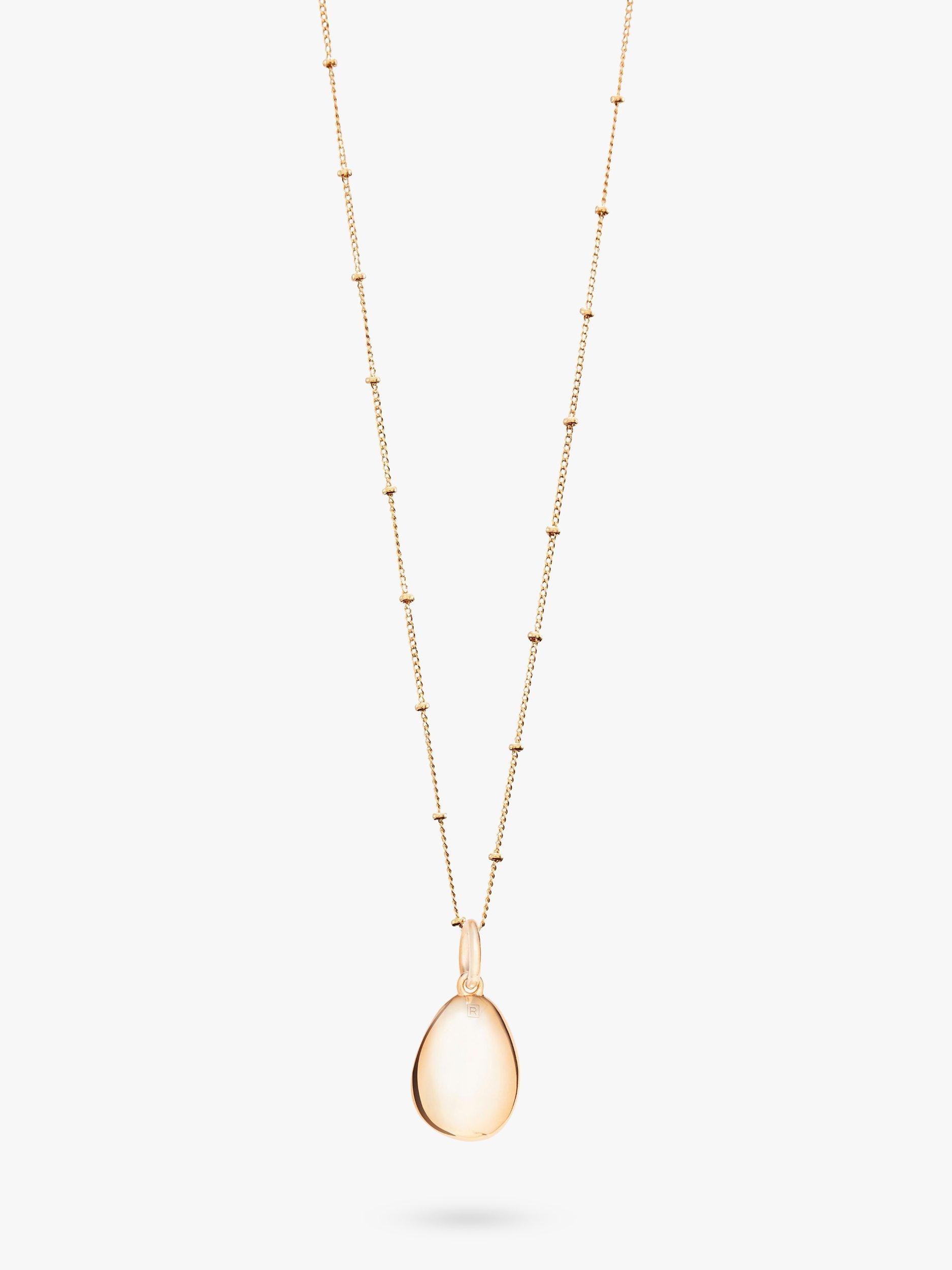 Recognised Pebble Bobble Pendant Necklace, Gold