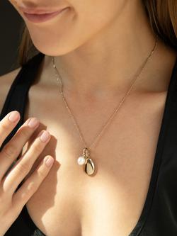 Recognised Pebble Pearl Bobble Chain Necklace - view 2, Gold