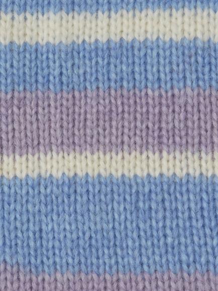 Wool And The Gang Feeling Good Stripe Aran Yarn, 50g - view 2, Blue Sky Stripe