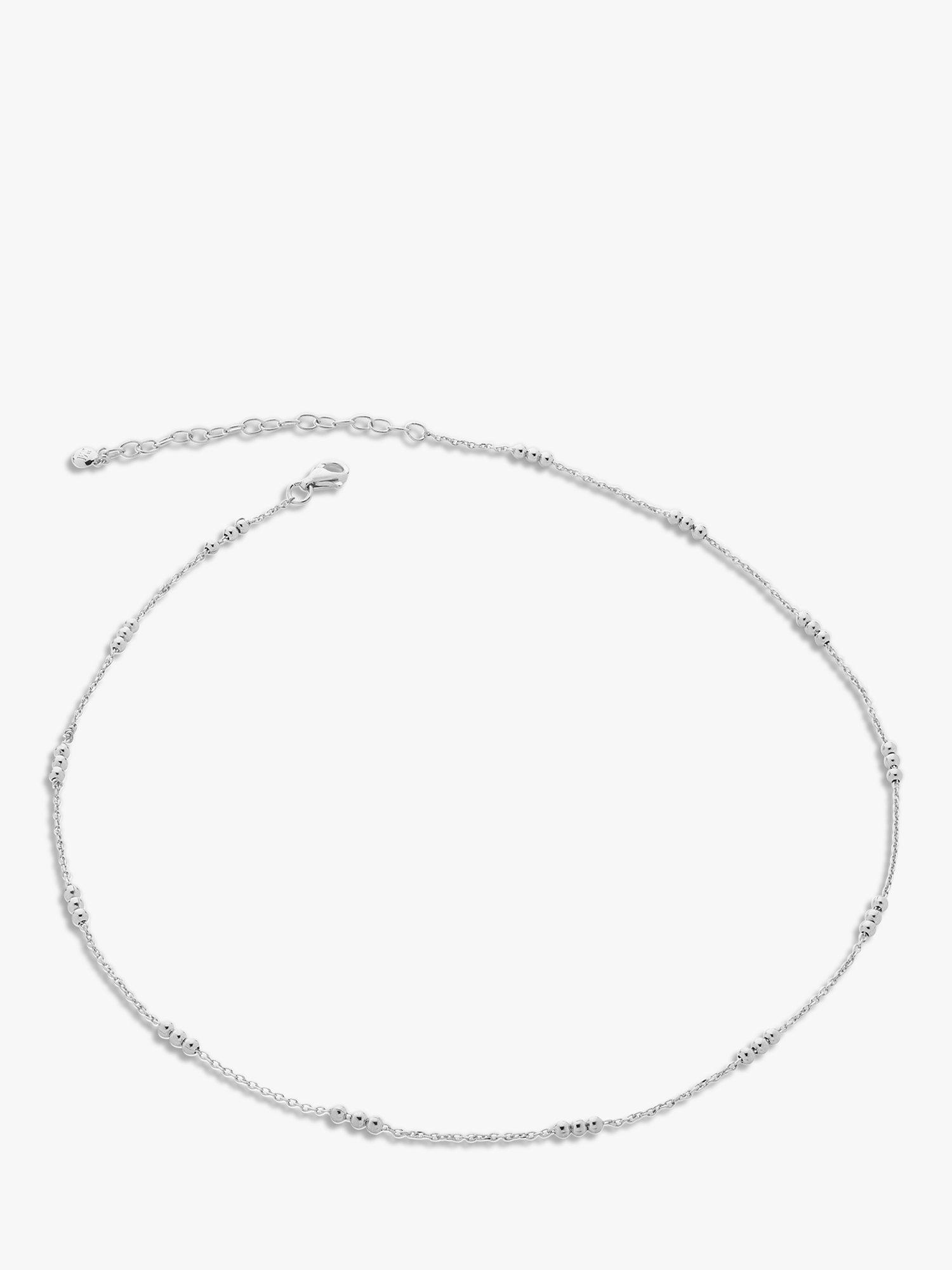 Product image 3 of 4, which shows Monica Vinader Triple Bead Guiding Star Pendant Necklace, Silver