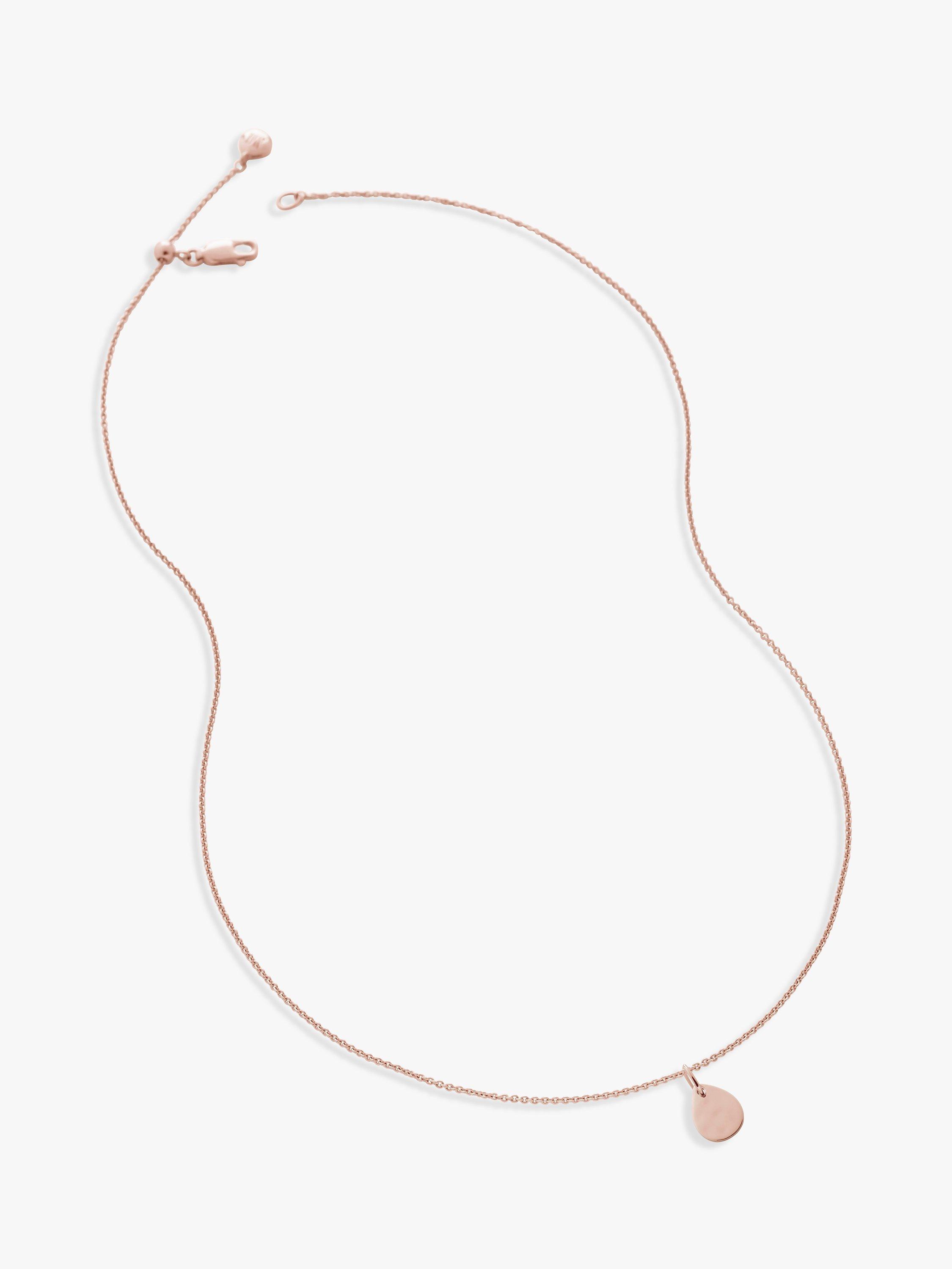 Monica Vinader Ziggy Mini Petal Pendant Necklace, Rose Gold