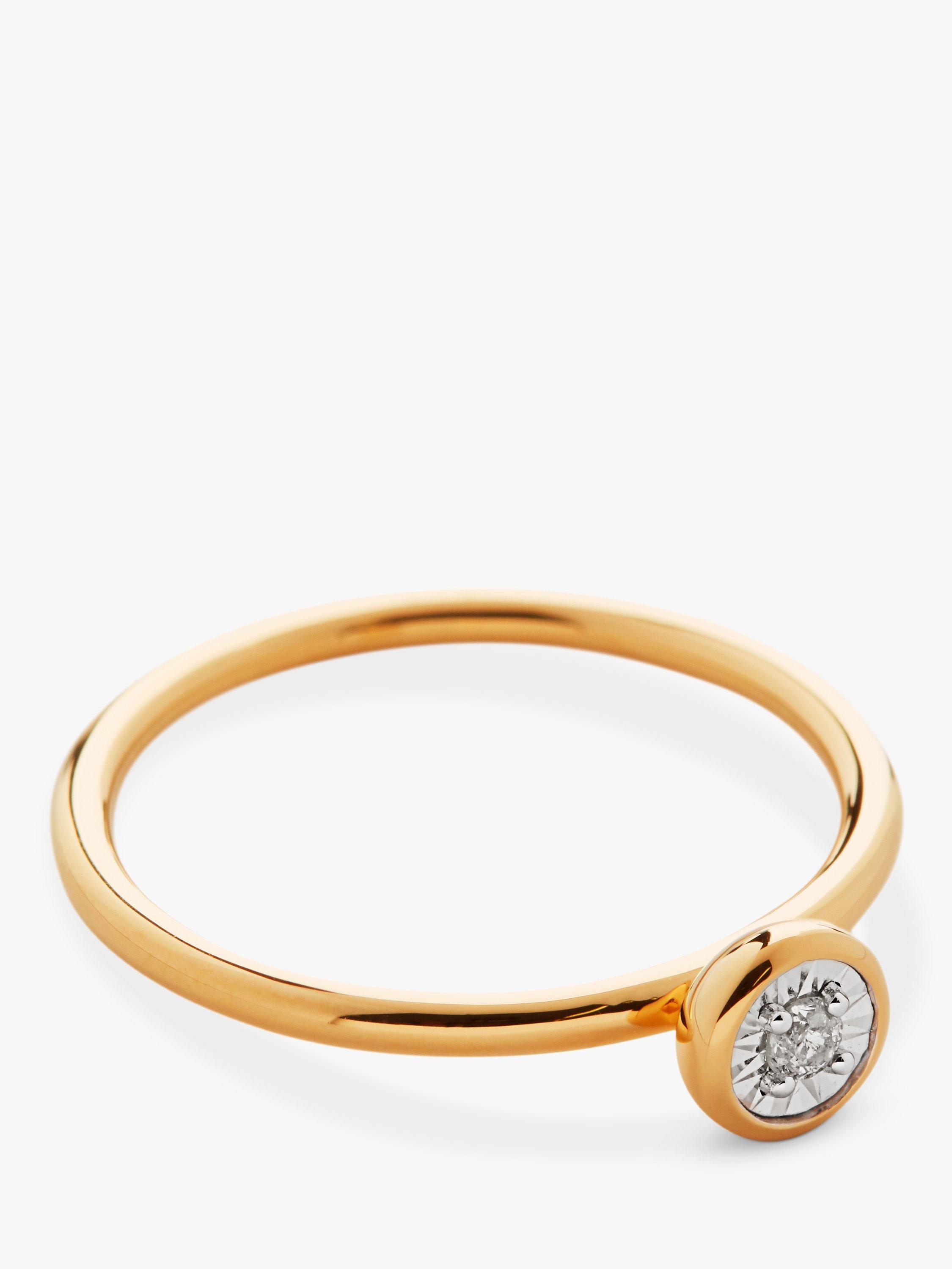 Monica Vinader Diamond Essential Ring, Gold