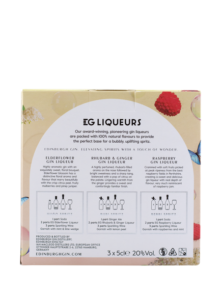 Edinburgh Gin Liquers Mini Pack, 3x 5cl - view 2, Multi
